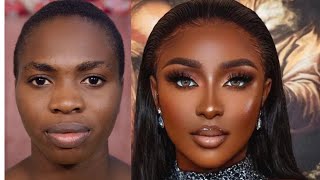 100M VIEWS ⬆️ MELANIN 🍫 😱 VIRAL ⬆️ BLACK BARBIE MAKEUP TRANSFORMATION 😱HAIR MAKEUP TRANSFORMATION [upl. by Kalinda]