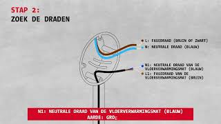 Thermostaat elektrische vloerverwarming aansluiten [upl. by Vastha]