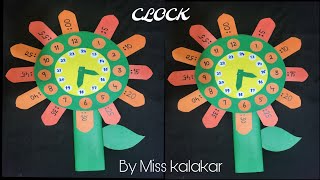 Clock making using card boardclock model idea for school project [upl. by Trovillion155]