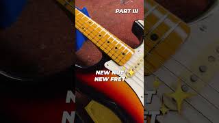 Japanese Fender Stratocaster Refret  Part 3 [upl. by Ardiedak446]