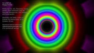 Happy Circles  4K  Video Background  VJ Loop 44 [upl. by Nolyad80]