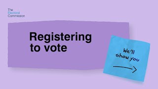 Quick guide to voting Registering to vote in Scotland [upl. by Waylen]