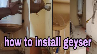 how to install geyser 10 litre geyser geyser ko install kaise karte hain geyser electrical [upl. by Ahsiei]