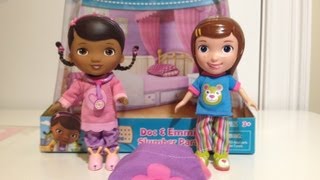 Doc McStuffins and Emmie Slumber Party with Dottie Playset Review [upl. by Ardien]