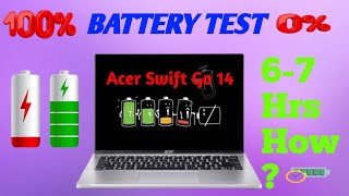 Acer Swift Go 14 oled i5 13th gen  Heavy Battery Test 100  0 acer swift go 14 oled acerswift [upl. by Etra]