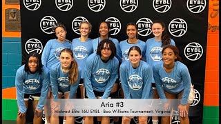 Aria Mazza 3  Boo Williams EYBL Session 1 Highlights on Midwest Elite 16U EYBL [upl. by Otrebor452]