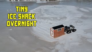 Tiny Ice Shack Overnight in Freezing Temperatures [upl. by Eiten363]