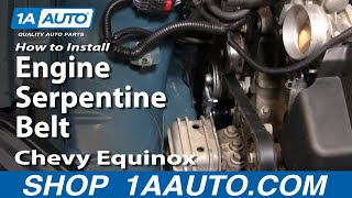 How To Replace Serpentine Belt 0509 Chevy Equinox [upl. by Lednyc]