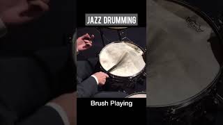 Drums  Jazz Brush Playing  Rim Flex Roll Right hand shorts [upl. by Anen956]