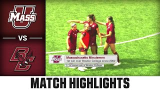 Massachusetts vs Boston College Match Highlights  2024 ACC Womens Soccer [upl. by Moina189]