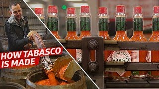 How the Tabasco Factory Makes 700000 Bottles of Hot Sauce Per Day — Dan Does [upl. by Winne192]