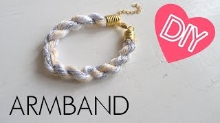 DIY Armband aus Wolle selber machen HD [upl. by Emelun]