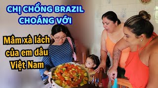 Dâu Việt lần đầu ăn chè ổi mẹ Chồng Brazil nấu  con cháu về nhà mẹ ăn bữa cơm sum họp gia đình [upl. by Rashidi]