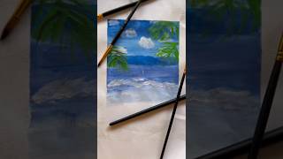 Painting 🎨nature✨ with brushes 🖌️ shorts art painting [upl. by Vigen]