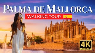 Palma de Mallorca ✅ The Most Beautiful island in Spain 🇪🇸 4k Walking tour [upl. by Dihahs98]