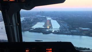 London City Bae 146 200 cockpit landing [upl. by Tella]