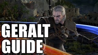 How to play Geralt in Soul Calibur VI Overview Guide Strategy and Combos [upl. by Direj]