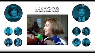 PRIMARIAS PP  Los APOYOS de SÁENZ DE SANTAMARÍA y CASADO dentro del Partido Popular  España [upl. by Asus]