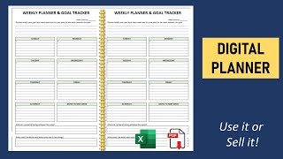 STEP by STEP Excel to PDF Create Digital Planners in PDF [upl. by Ofella]