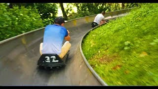 Longest toboggan in UK  Chatham ski centre [upl. by Ordnasil]