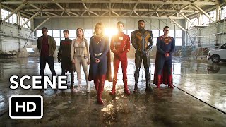 DCTV Crisis on Infinite Earths Crossover quotJustice Leaguequot Scene HD Hall of Justice [upl. by Vitalis]