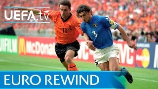 EURO 2000 highlights Italy beat the Netherlands on penalties [upl. by Docia]