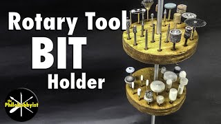 I Built A Revolving Rotary Tool Bit Organizer For Your Workbench [upl. by Rockwell731]