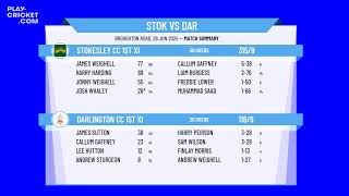 Stokesley CC 1st XI v Darlington CC 1st XI [upl. by Hesta]