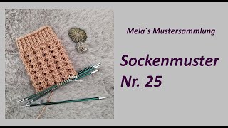 Sockenmuster Nr 25  Muster in Runden stricken [upl. by Anyala]