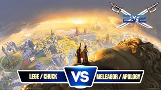 Tournoi 2v2 Lege et Chuck vs Meleagor et Apology partie 22 [upl. by Aihk541]