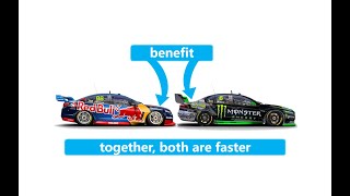 How racecars pass using aerodynamics  Supercars  Bathurst 1000 [upl. by Netsew266]