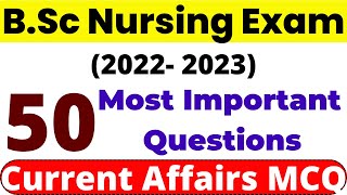 BSc Nursing Entrance Exam Question Paper  General Knowledge for BSc Nursing Entrance Exam [upl. by Maclaine838]