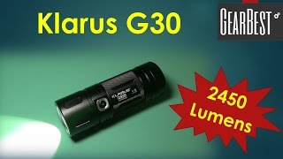 Klarus G30  2450 Lumens at GearBest [upl. by Kylynn]