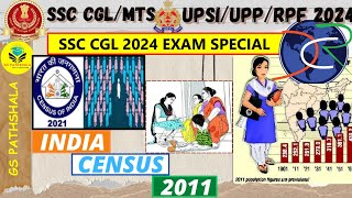 Quick Revision Population and Census 2011 Of India I For all SSC Exams I upp staticgk ssccgl2024 [upl. by Allehcram987]