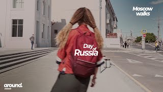 4k WALKING TOUR at CATHEDRAL KREMLIN and RED SQUARE in MOSCOW on quotDay of Russiaquot [upl. by Ilah189]