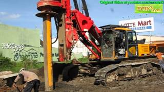 Hydraulic Piling Rotary Drill Rig Sany SR150C Drilling [upl. by Carolan]