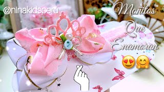 Moñitos para bebés QUE NO PESA 😌en diadema tiaras vinchas o Cintillo 🎀🤗 súper ligero [upl. by Arelc]