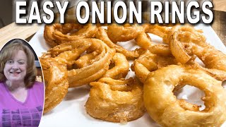 ONE BOWL BATTERED ONION RINGS RECIPE  EASY ONION RING RECIPE [upl. by Nitnelav46]