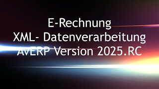 ERechnung in AvERP2025 [upl. by Ydisac871]