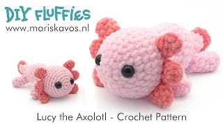 How to crochet a Axolotl  Beginner friendly  ALMOST NO SEW Amigurumi pattern [upl. by Acceb614]