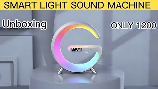 smart light amp 🔈 sound machine amp with wireless charger 15w colour full light [upl. by Lemmie]