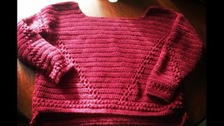 Tutorial Maglione alluncinetto come fare passo passo 2  DIY sweater crochet [upl. by Maro]