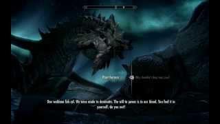 Paarthurnax speech about trust 1080p [upl. by Ahsienal]