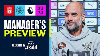 PRESS CONFERENCE Pep Guardiola  Liverpool v Man City  Premier League [upl. by Kannav683]