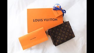 LOUIS VUITTON TOILETRY POUCH 19  UNBOXING [upl. by Emad]