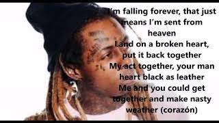 LIL WAYNECORAZON LYRICS [upl. by Aleehs]