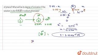 The ionization constant of phenol is 10xx1010 What is the concentration of phenolate ion [upl. by Ringsmuth525]