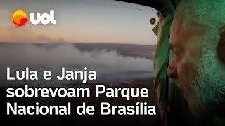 Lula e Janja sobrevoam incêndio de grandes proporções que atinge Parque Nacional de Brasília [upl. by Richarda757]