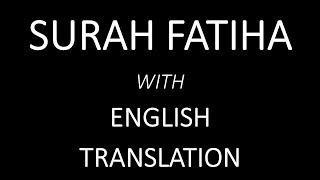 Surah Fatiha with Transliteration and English Translation Al Sudais Recitation [upl. by Rento964]