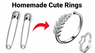 Safety Pin Ring IdeaHow to make RingHandmade RingDIY RingCouple Love RingsMakeRinghomemadering [upl. by Aiyot207]